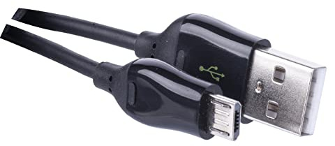 EMOS USB-Kabel 2.0, A-Stecker + Micro B-Stecker, 1 m Kabellänge, High Speed Datenübertragung 480 Mbit/s, als Ladekabel/Anschlusskabel verwendbar, Schwarz