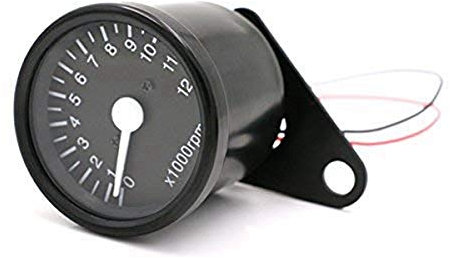 Alamor 12000Rpm Led Tachometer Messgerät Mit Halterung 10Mm Montage-Schwarz