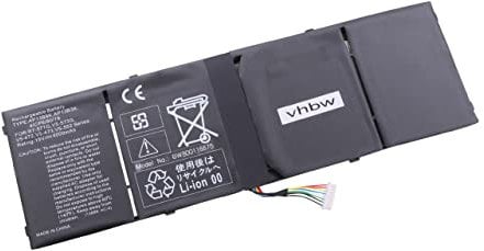 vhbw Akku kompatibel mit Acer Aspire E15 15.6, ES1-512-C88M, E15 ES1-511-C3M4, E15, ES1-511, ES1-512 Notebook (4000mAh, 15V, Li-Ion)