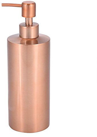 304 Stainless Steel Rose Gold Soap Bottle, Kitchen Bathroom Countertop Hand Pump Liquid Soap Bottle(550ml)