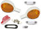 Blinker + Parklicht Set Weiß inkl. 6V Leuchtmittel für Simson KR51/1, KR51/2, SR4-2, SR4-2/1, SR4-3, SR4-4