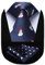 HISDERN Navy blau Weihnachts Krawatte für Herren Schneemann Muster Xmas Party Festlich Krawatten & Einstecktuch Set Mode