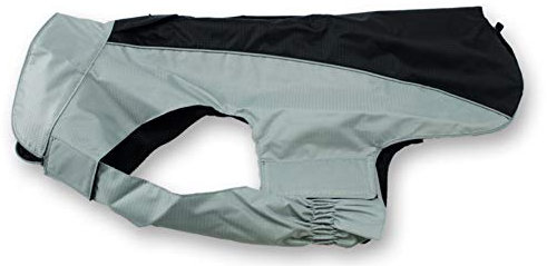 Jeggo Hundemantel Wasserdicht Allwetter Regen Jacke Hunde Weste XXS XXL (M/L, Schwarz/Grau)