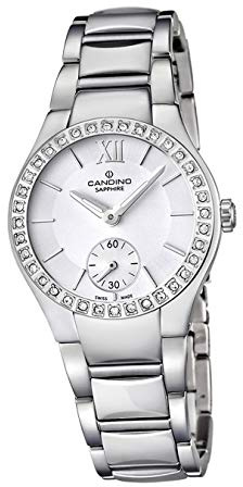 Candino Armbanduhr Damen C4537/1 Luxus Quarzwerk Edelstahl Uhr Silber D2UC4537/1 EIN Geschenk zu Weihnachten, Geburtstag, Valentinstag für die Frau