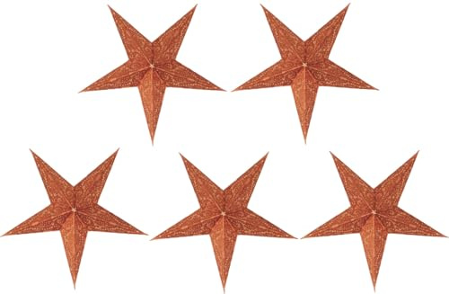 GURU SHOP 5 Stk. Papier Ministern Für Lichterkette, 20 cm, Faltbar, 5`er Set - Design 34