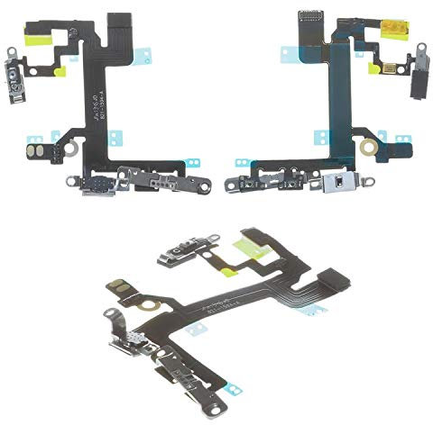 Flex Cable Repair Parts Replacement compatible with iPhone 5S, (start button, side buttons, with microphone, with components, AAA)