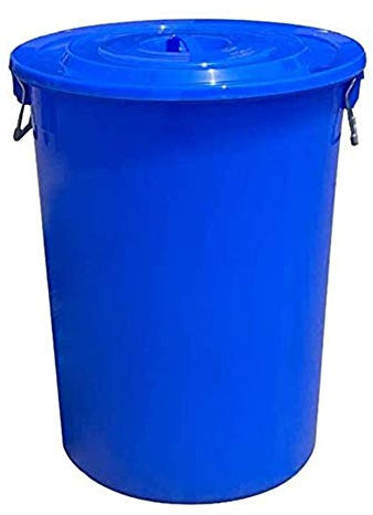 MNSSRN Boyel en Plastique épais avec Couvercle, conteneur de Stockage de l'eau Industrielle Domestique, Baril de vin de Grande capacité, Baril de Fermentation, Baril à vin,Bleu,60L