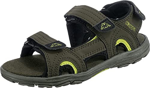 Kappa Early II K Unisex Kids, Sandalias Unisex Niños, Army/Lime, 35 EU