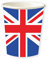 amscan 9913036 RWB GB Flag Paper Cups (6pks x 8pcs, 250ml)
