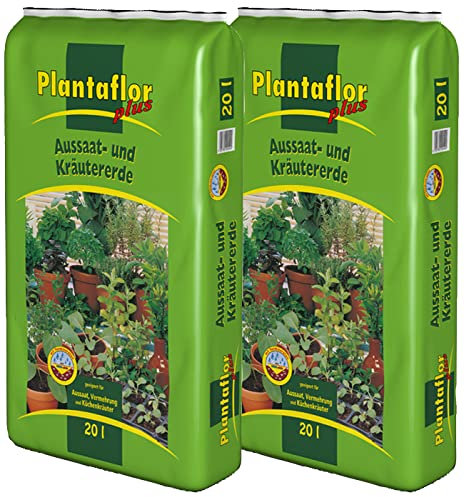 Plantaflor Plus Aussaaterde Kräutererde Ansaaterde Stecklingserde Erde Blumenerde 40 Liter (2 x 20 L)