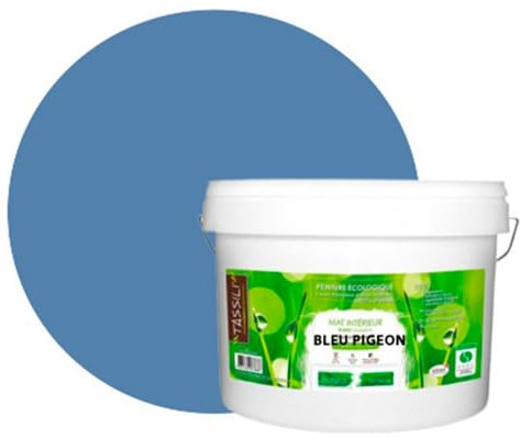 BOX DECO COULEURS Pintura de pared natural ecológica con aspecto mate interior Natura – 10 l/130 m², color azul