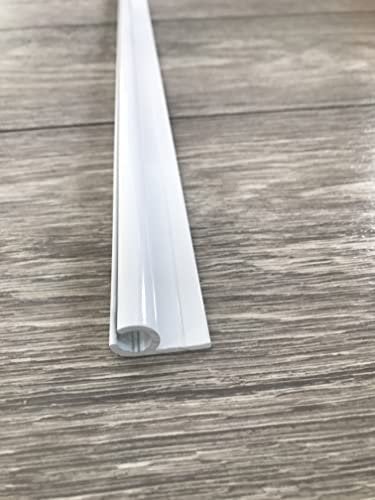 KederUk Campervan Motorhome Caravan Awning Rail C Channel Powder Coated Candy White (120 cm)