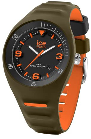 ICE-WATCH - P. leclercq Khaki Orange - Montre Verte pour Homme avec Bracelet en Silicone - 020886 (Medium)