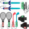 Geekria Sportzubehör Bundle Kompatibel mit Nintendo Switch Sportspiele 25.4 cm 1 Kit mit Tennisschlägern, Schwert-Griffen, Golfschläger, Beingurt, Komfortgriff-Etui-Zubehör