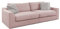 CAVADORE Big Sofa Fiona / Megasofa in Cord mit tiefen Sitzflächen und weicher Polsterung / Cordsofa / 276 x 90 x 109 / Cordstoff Altrosa