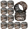 ALPHA Living HOME Serviettenringe 12er Set - Elegante Mesh Metall Serviettenhalter Serviettenringe für Esstisch Party Dekoration Hochzeiten - Vintage Rustikale Bauernhaus Tischdekoration - Pinsel