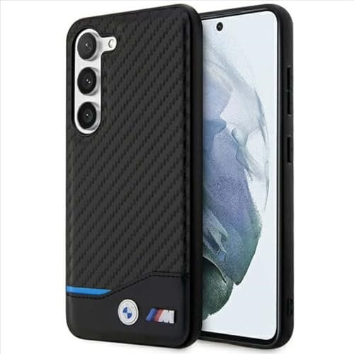 Hülle BMW BMHCS23M22NBCK S23+ S916 schwarz Leather Carbon