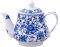 123Arts Théière en céramique, théière bleue et blanche, théière pour bureau à domicile, 368,5 g