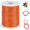 LEREATI 1.5mm Fil Nylon pour Bracelet Perle 100m Cordon Bracelet Macramé Fil de Jade, Cordon Satin pour Arts Créatifs, Bijoux, Décorations (Orange)