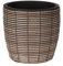 Rebecca Mobili Vaso Tondo Da Esterno, Fioriera Da Balcone, Marrone, Polietilene, Con Vaso Interno, Per Casa Esterno - Misure: H 36 x Ø 40 cm - Art. RE6877