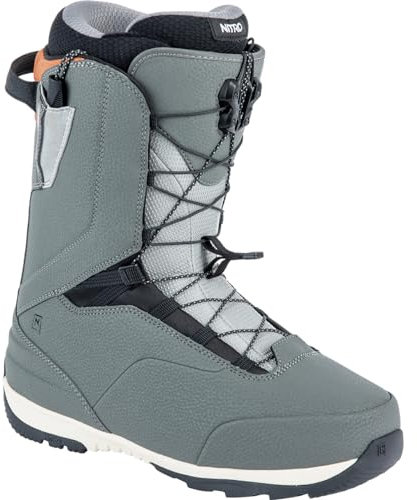 ATOMIC Herren Nitro Snowboards Venture TLS '23 All Mountian Freeride Freestyle Schnellschnürsystem Boot Snowboardboot, Charcoal-Rust, MP 29.0 // EU 44 // US 11