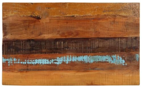 Hovothy Tischplatte 60x100 cm 25-27 mm Massivholzplatte Tischplatte Massivholz Table Top Schreibtisch Eiche Massiv Holzplatte Rustikal Naturholz Platte Wetterfest Massives Altholz