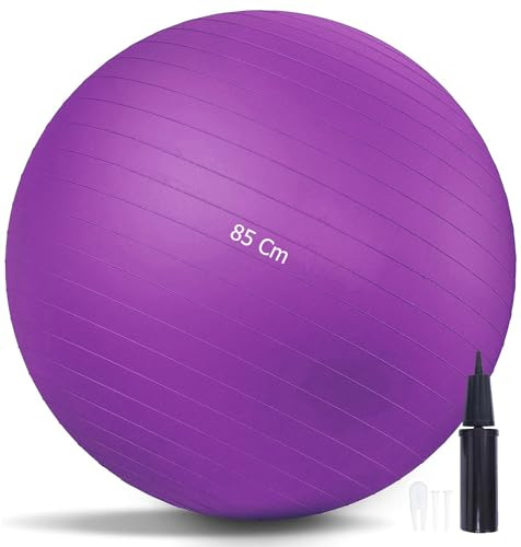 G5 HT SPORT Unisex – Erwachsene Palla Inclusa Pompa Fitness Gym Premium Multifunktionaler Pilatesball Anti-Burst [55/65/75/75 cm] Inklusive Pumpe, Ball für Pilates, Übungen, Gymnastik und Yoga