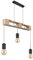 GLOBO Pendelleuchte Holzlampe 3 flammig Esstischlampe Paletten Design Hängelampe zum verstellen, Metall Holz, schwarz braun, 3x E27 Fassungen, LxBxH 83x10x120 cm
