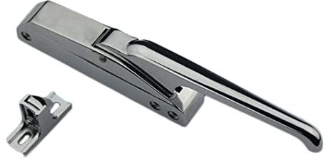 Poignée de porte de refroidisseur sans rendez-vous, poignée de porte de cuiseur vapeur, alliage de zinc chromé brillant, poignée de four, poignée de boîte à basse température, poignée d'angle de boîte