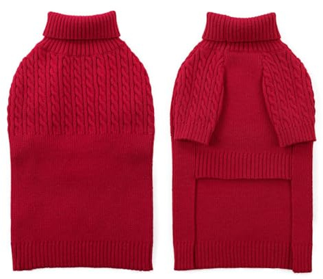 CITÉTOILE Hundepullover Rollkragen Strickpullover für Kleine Hunde S | Warmer Hunde Pullover, Hundepulli für Kleine Mittle Große Hunde, Geeignet für Herbst-Winter-Spaziergänge, Reisen