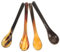 GRADENEVE 4 Stück Horn Honiglöffel Vintage Kaffeelöffel Ochsenhorn Langer Griff Löffel Dessertlöffel Espressolöffel Wiederverwendbarer Dessertlöffel Kompakter Kuchenlöffel