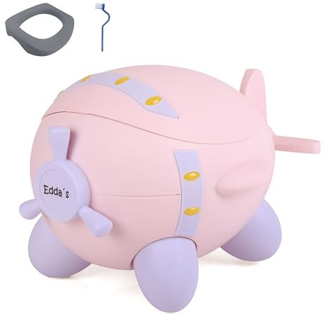 Töpfchen im Fluzeug-Design für Kinder und Babys Töpfchentraining Kindertoilette (Pink)