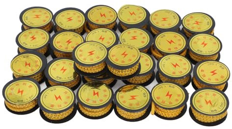 ZAWELIYO 26PCS Set Tube Cable Marker EC Letter Number PVC A to Z Marking Coded Cable Marker Wire Numbering Marker (1.5m²)