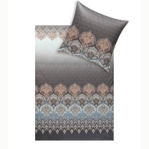 ESTELLA Mako Interlock Jersey Bettwäsche Sophia anthrazit 1 Bettbezug 135 x 200 cm + 1 Kissenbezug 80 x 80 cm