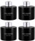 sourcing map 4pcs Empty Glass Diffuser Bottle 140ml/4.7oz Refillable Fragrance Accessories Aromatherapy Jar Container for Replacement Reed Diffuser DIY Home Bathroom Black with Silver Tone Cap
