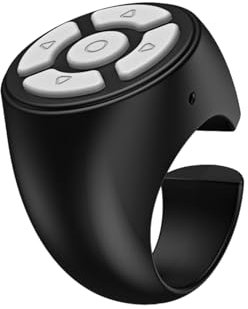 Tik Toks Ring Fernbedienung - Tiktoks Scroller Ring, Fingertip Wireless Bluetooths Fernbedienung, Page Turner Clicker, Wireless Finger Scroller, Wireless Ring Shutter Finger Scroller für Schulauto