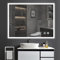 YOLEO Bathroom Mirror with LED Lights, 800x600mm Illuminated Bathroom Mirror, Wall Mounted Vanity Mirror with 3 Colors Dimmable, Anti-Fog, Touch Switch, Waterproof IP44, Horizontal/Vertical