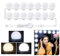 YENTAKE 14 LED Spiegelleuchte mit 3 Farbe, Hollywood-Stil 10 Helligkeit Dimmbar Schminklicht, Spiegellampe USB mit Schalter&Kabel, Schminktisch Beleuchtung Dimmbar, DIY Licht für Kosmetikspiegel Bad