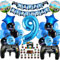 Cadimus Videospiel Geburtstag Deko,Gaming Luftballons 9,Ballons Deko 9 Jahre Junge,Geburtstag 9. Spielthemen Party,XXL Gaming Controller Folienballons,Luftballons Spiel Blau Schwarz