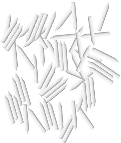 Uonlytech 60Pcs Ceramic Pottery Kiln Nails Reusable Firing Holders for Clay Crafts Sturdy and Compact Support Tools for Pottery Kiln Oven for Projects