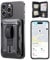 ZtotopCases Kartenhalter Kompatibel mit MagSafe Wallet, Kompatibel mit Find My, Magnetische Geldbörse für iPhone 16/15/14/13/12 Serie, Platz für 3 Karten, Schwarz