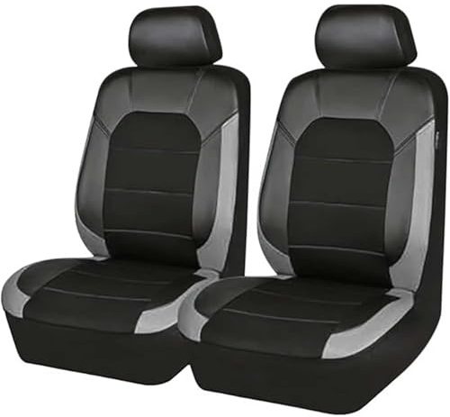 WXEXUDIN Auto-Sitzbezug Komplettset,Für VW Caddy Maxi 2015-2023 2024 2 Stück Auto-Schonbezüge Die Vordersitze Auto Sitzschoner Protectors Auto-Innenraum Zubehör,Grey