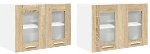 vidaXL Hängeschrank 2 STK. Sonoma-Eiche Holzwerkstoff