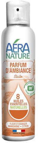 Aera Nature - Parfum d’Ambiance Naturel Sicile - 99,9% d’Ingrédients d’Origine Naturelle, +800 Pulvérisations - Fabrication Française - 125 ml