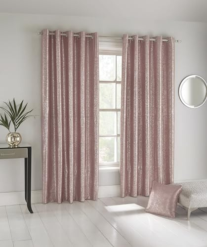Enhanced Living Curtains, silver, Pink, Width-66 (168cm) x Drop-90 (229cm)