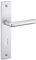 THIRARD - Ensemble de Poignées pour Porte de Chambre Crecy - Aluminium Anodisé Argent - Trou de Clé - Carré 7 mm - Entr'Axes 195 mm - Design Esthétique et Pratique - Gris
