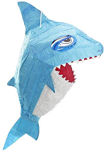 Pinata - Geburtstags Dekoration - Hai - 65x19x38cm - Tolles Geschenk für Kindergeburtstag, Hochzeit oder Mottoparty