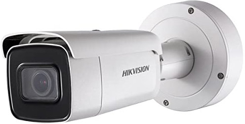 Hikvision Unisex Adult NX-821 Tubular IP 8MPX, LEDs IR 60, ÓPTICA MOTORIZADA, WDR 120DB, ACUSENSE, H.265+, E/S Audio/ALARMA, IP66/IK10, 12VDC/POE+, White, Standard