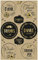 AVERY Zweckform Kraftpapier Aufkleber 26 Sticker Danke (Papier Sticker, Geschenkaufkleber, natur, braun, beige) 57121
