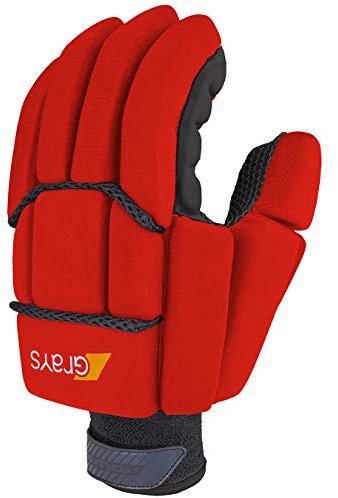 Grays Proflex 1000 Hockey-Handschuh – Schwarz & Fluorrot – linke Hand – Neu für 2020/2021, Medium Left Hand